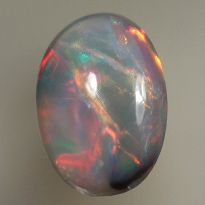 SOLID SEMI BLACK OPAL Bright red rolling flashes